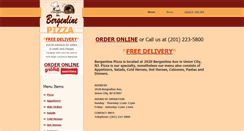 Desktop Screenshot of bergenlinepizza.com