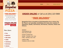 Tablet Screenshot of bergenlinepizza.com